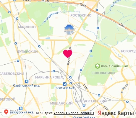 На карте