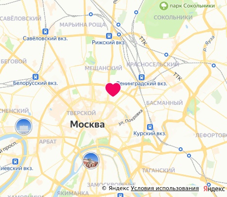 На карте