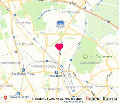 На карте