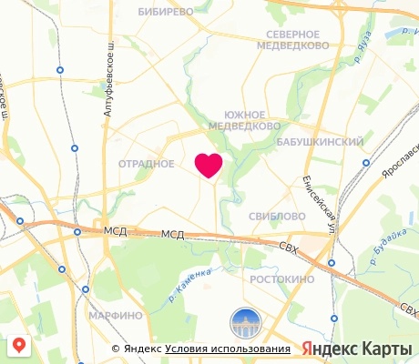На карте