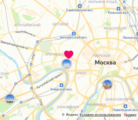 На карте