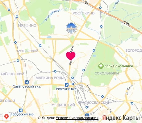 На карте