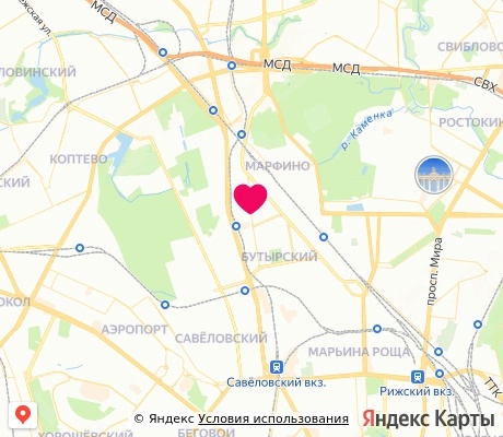 На карте