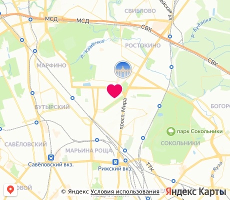 На карте