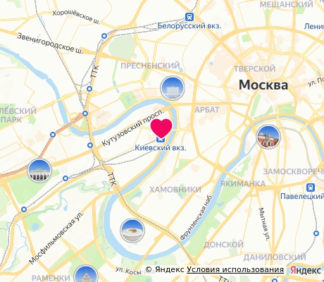 На карте