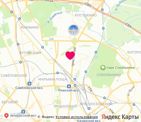 На карте