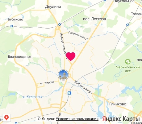 На карте