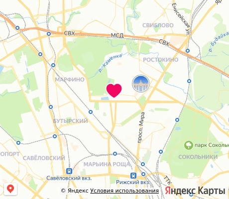 На карте