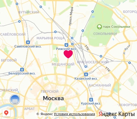 На карте