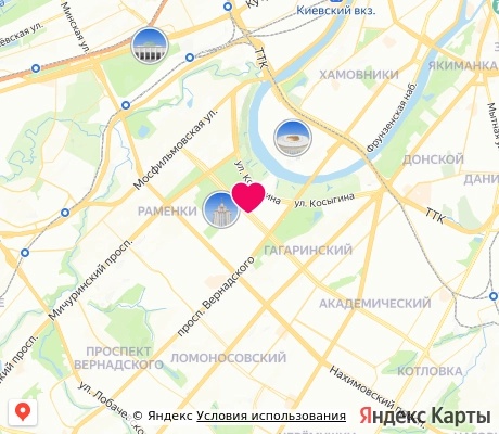 На карте