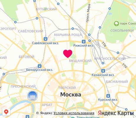 На карте
