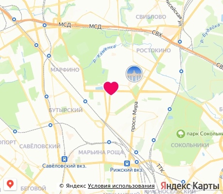 На карте
