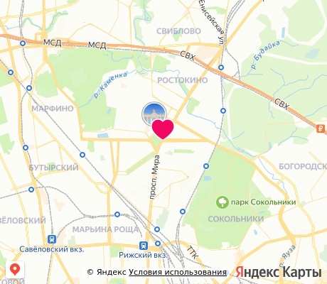 На карте