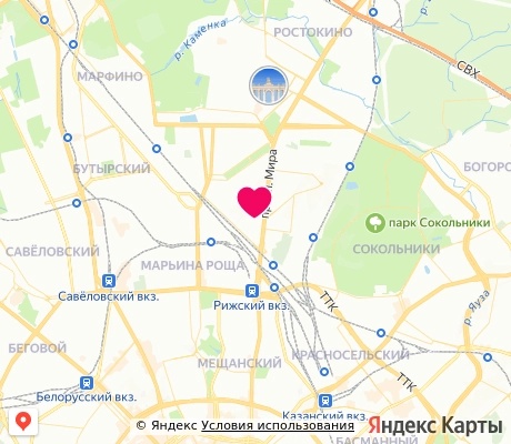 На карте
