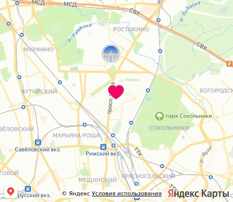На карте