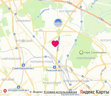 На карте