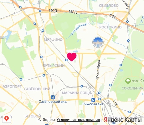На карте