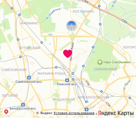 На карте