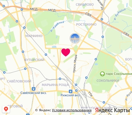 На карте