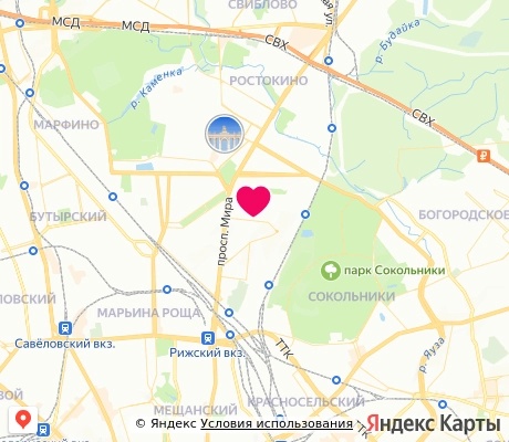 На карте
