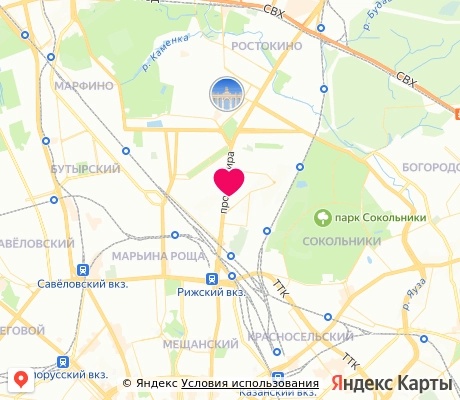 На карте
