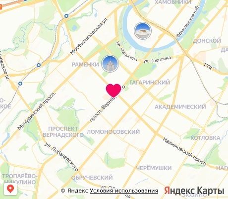 На карте