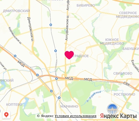 На карте