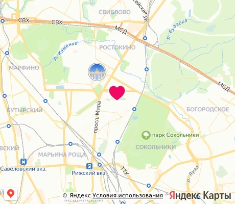 На карте