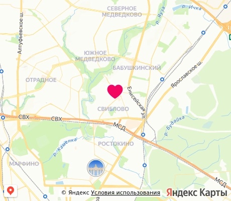 На карте