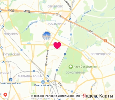 На карте