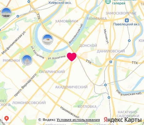 На карте