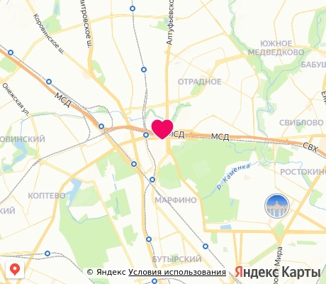 На карте