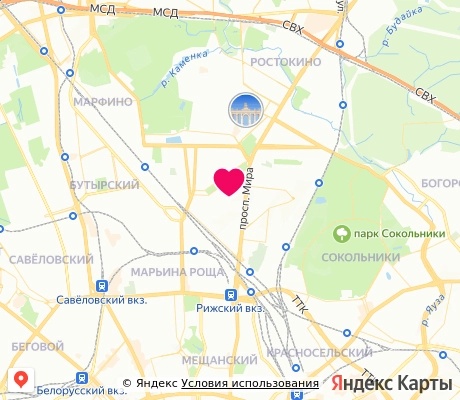 На карте