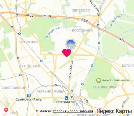 На карте