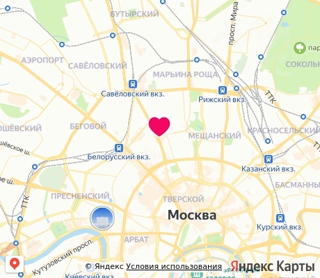 На карте