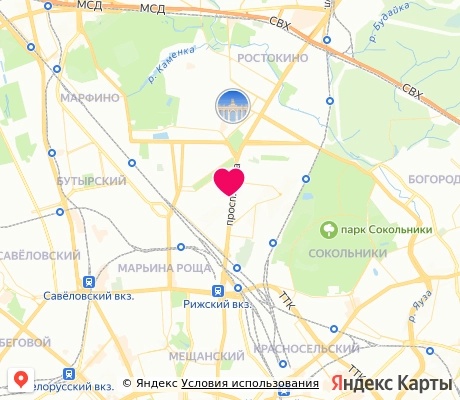На карте