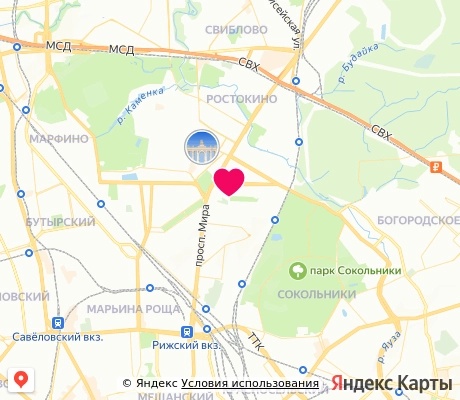 На карте