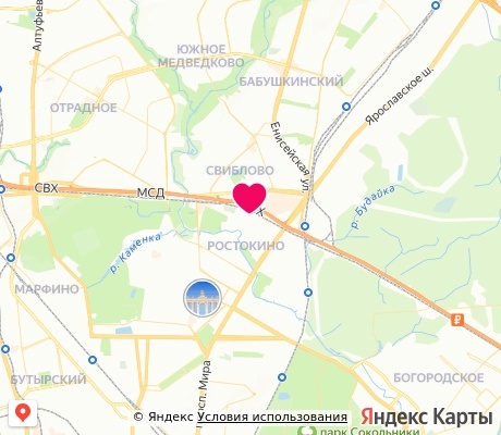На карте