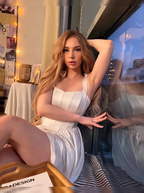 Стройная, нежная и слегка наивная в приятном смысле🥺💖Хочу объятий, внимания и тех маленьких моментов, от которых щёки розовеют✨