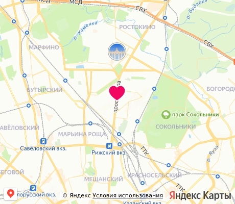 На карте