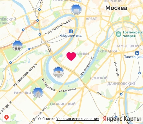 На карте