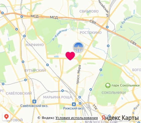 На карте