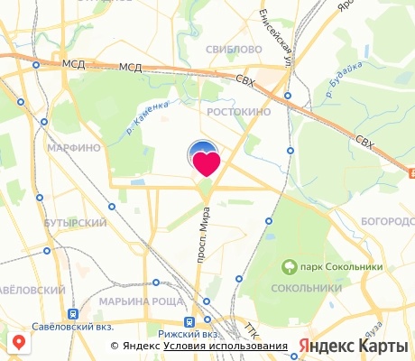 На карте