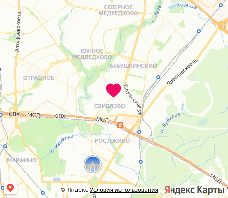 На карте