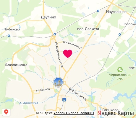 На карте