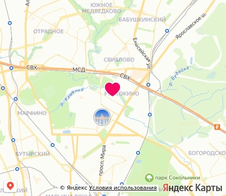 На карте