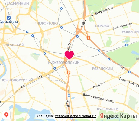 На карте