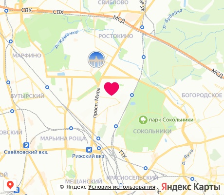 На карте