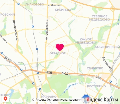 На карте