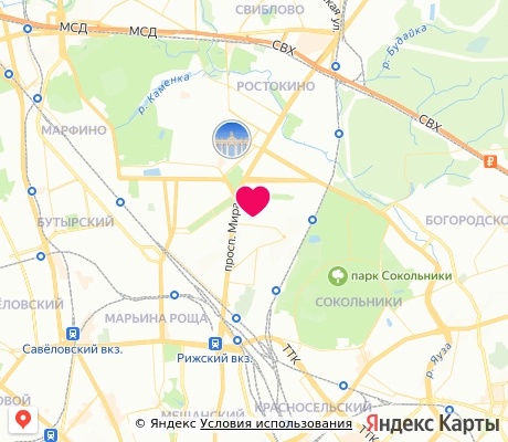 На карте